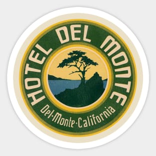 Defunct Hotel Del Monte California Luggage Label Sticker